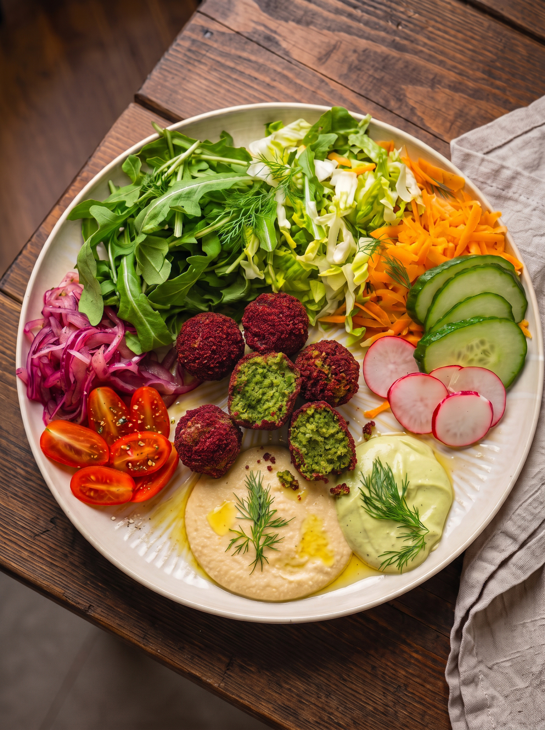 Falafelteller 2 – EDAMAME & ERBSEN (KRÄUTERFRISCH)