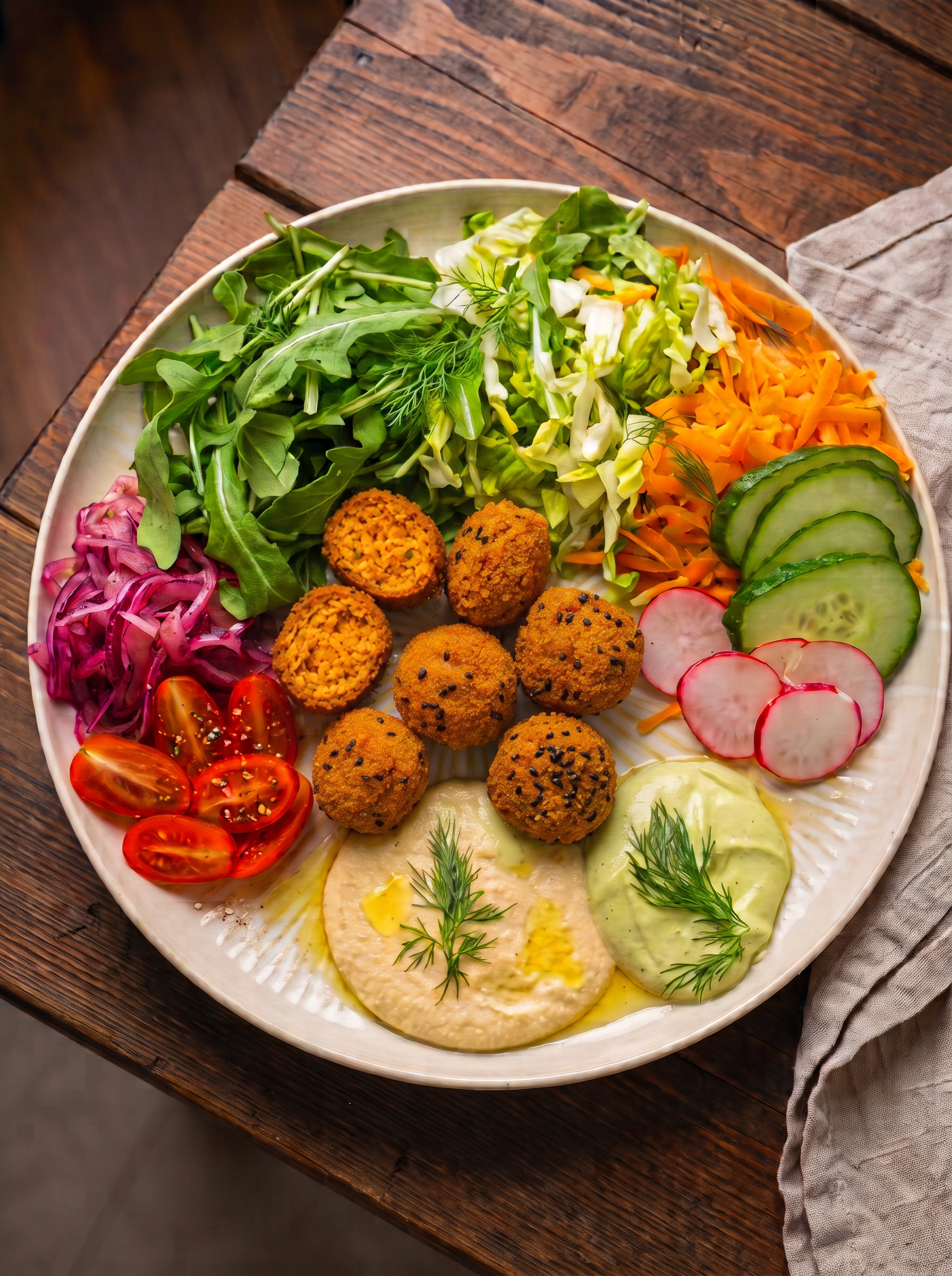 Falafelteller 3 – HARISSA & PAPRIKA (PIKANT)
